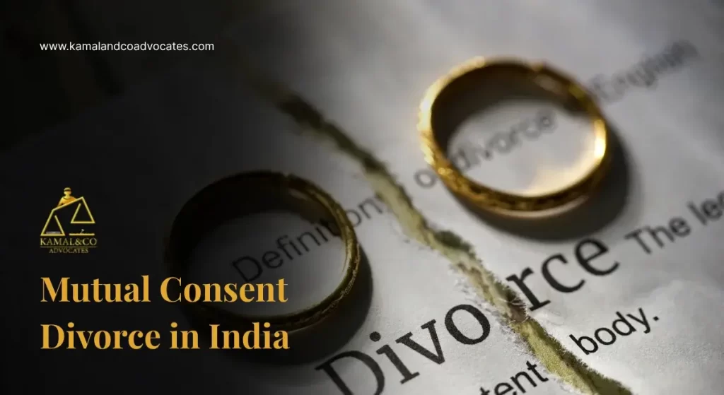 Two individuals agreeing to terms of separation in a mutual consent divorce session, symbolizing mutual divorce in India.