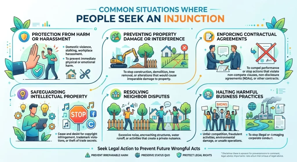 Common Situations Where People Seek an Injunction